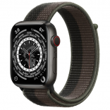 Умные часы Apple Watch Series 7 Edition GPS + Cellular, 45mm Space Black Titanium Case with Tornado/Gray (сумрачный торнадо/серый) Sport Loop - XL