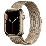 Умные часы Apple Watch Series 8 GPS + Cellular MNKP3LL/A 45мм Gold Stainless Steel Case with Gold Stainless Steel Milanese Loop, золото/золото