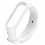 Силиконовый ремешок Noname для Xiaomi Mi Band 5 (Белый)