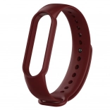 Силиконовый ремешок Noname для Xiaomi Mi Band 5 (Бордовый)