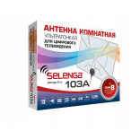 Комнатная ультратонкая антенна для цифрового ТВ Selenga 103A (DVB-T2/DVB-C)