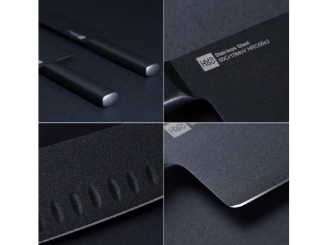 Набор ножей Xiaomi Huo Hou Heat Knife Set 2шт. (Черные) фото 7