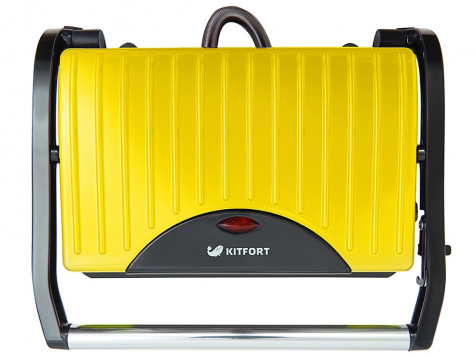 Бутербродница Kitfort КТ-1609 Panini Maker (Желтая) фото 8