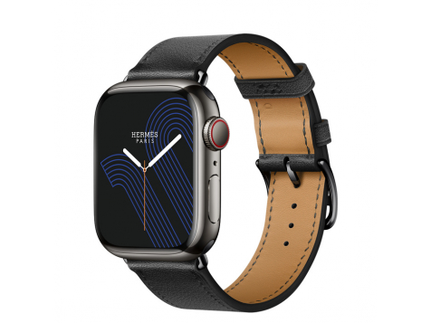 Умные часы Apple Watch Hermès Series 8 A2773 41мм Stainless Steel Case, Noir Single Tour (Стальной черный) фото 1