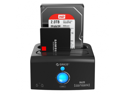 ORICO 2.5 &amp; 3.5 inch USB3.0 &amp; eSATA with 1 to 1 Clone External Hard Drive Dock (8628SUS3-C) фото 2