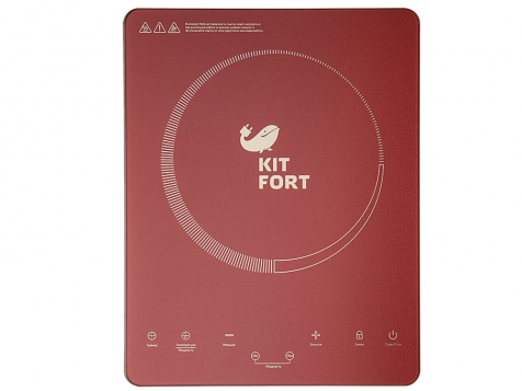 Индукционная плитка Kitfort KT-110 Ultra Slim (Терракотовая) фото 2