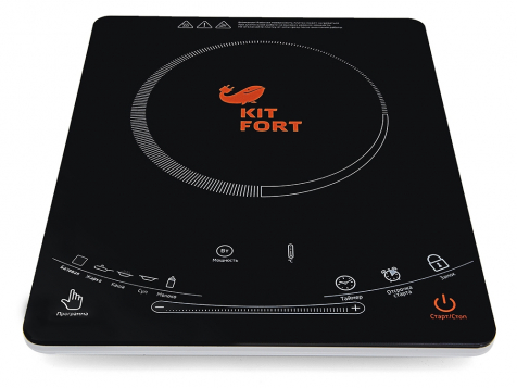 Индукционная плитка Kitfort КТ-106 Ultra Slim (Черная) фото 2