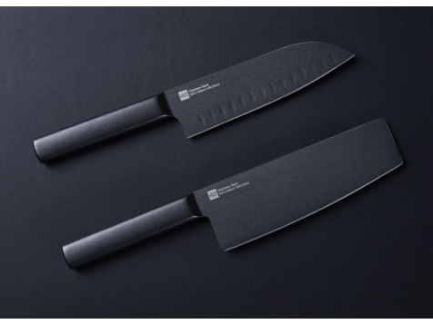 Набор ножей Xiaomi Huo Hou Heat Knife Set 2шт. (Черные) фото 2