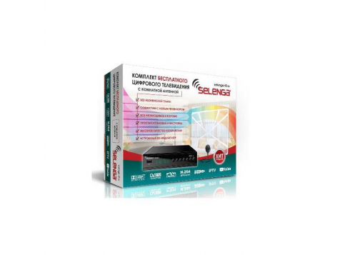 Комплект цифрового ТВ Selenga T81D + антенна Selenga 103A (DVB-T2/DVB-C) фото 1