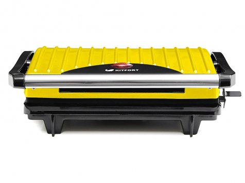 Бутербродница Kitfort КТ-1609 Panini Maker (Желтая) фото 2