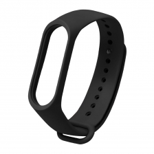 Силиконовый ремешок Noname для Xiaomi Mi Band 5 (Черный)